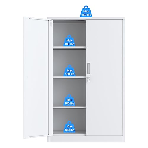 Black 3 Shelf Locking Metal Storage Cabinet F23295