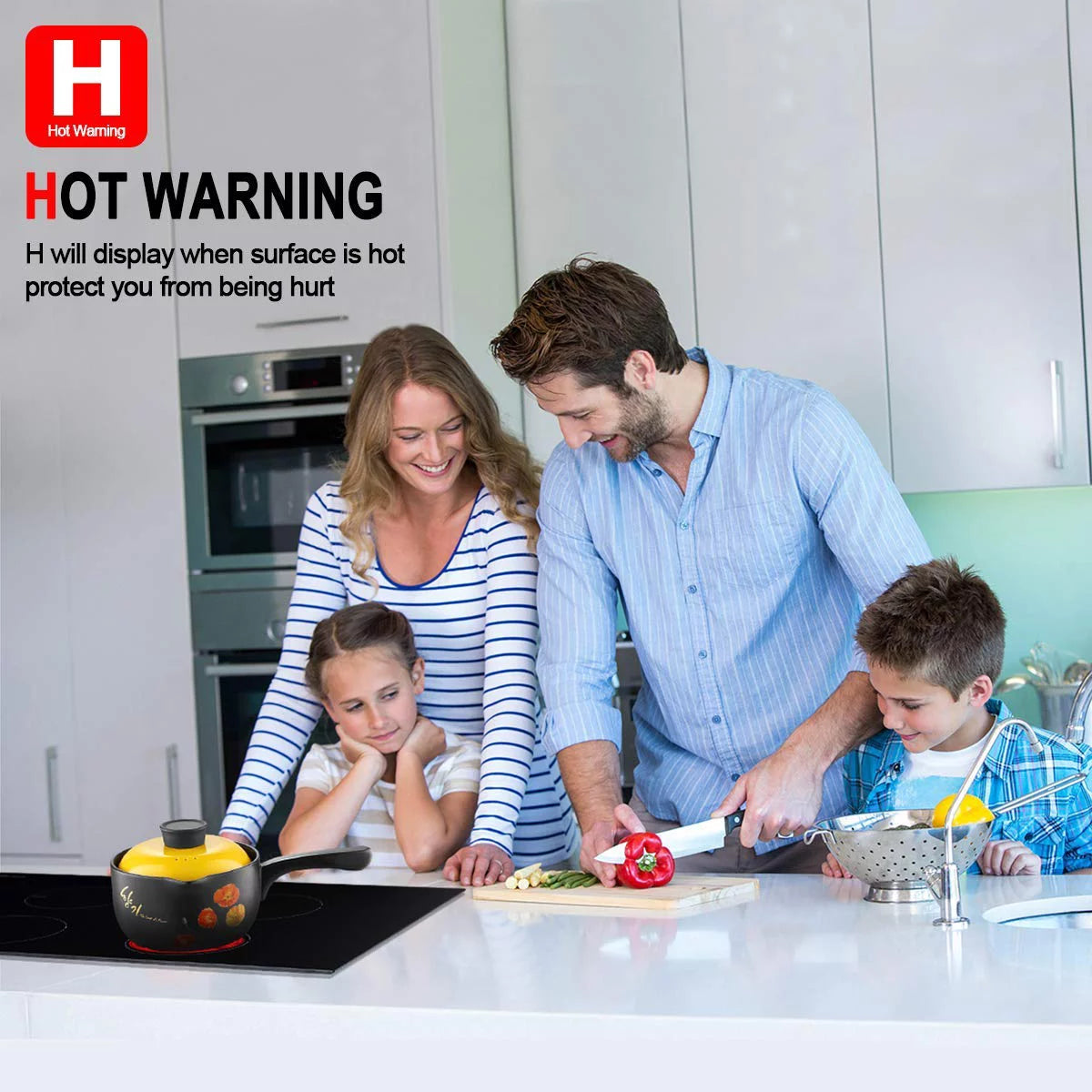 Built-in Electric Stove, 30 Vitro Ceramic Surface Radiant Electric Cooktop, 4 Burners O583429