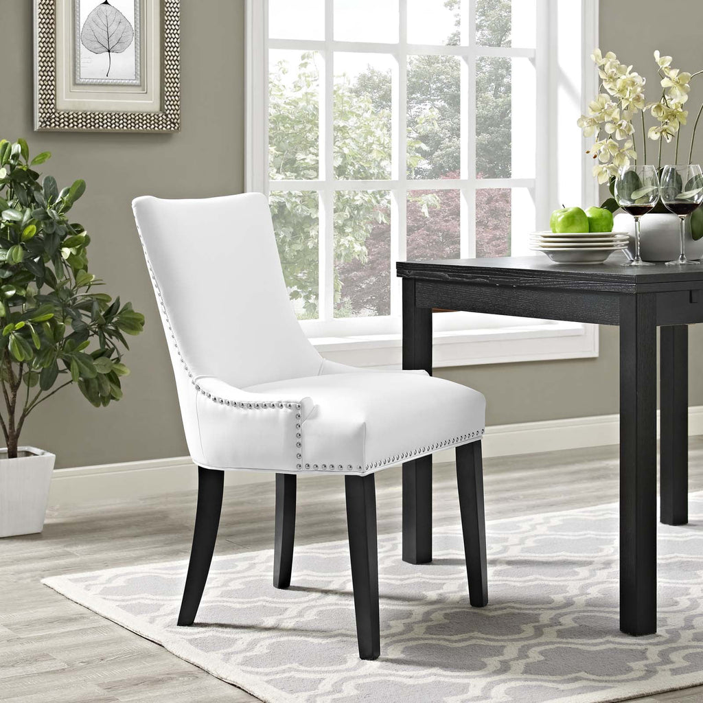 White Faux Leather Dining Chair C1023