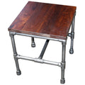 Solid Wood Side Occasional Table in Brown Z6993