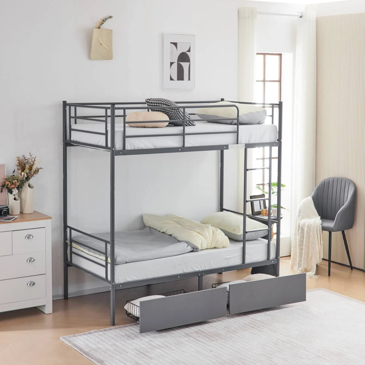 Twin over Twin Steel Bunk Beds P454725