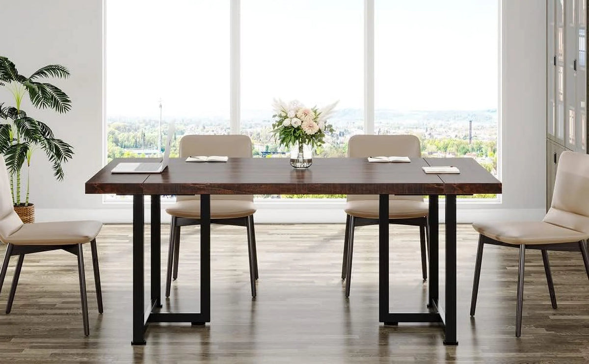 Brown Wooden Executive Desk B338