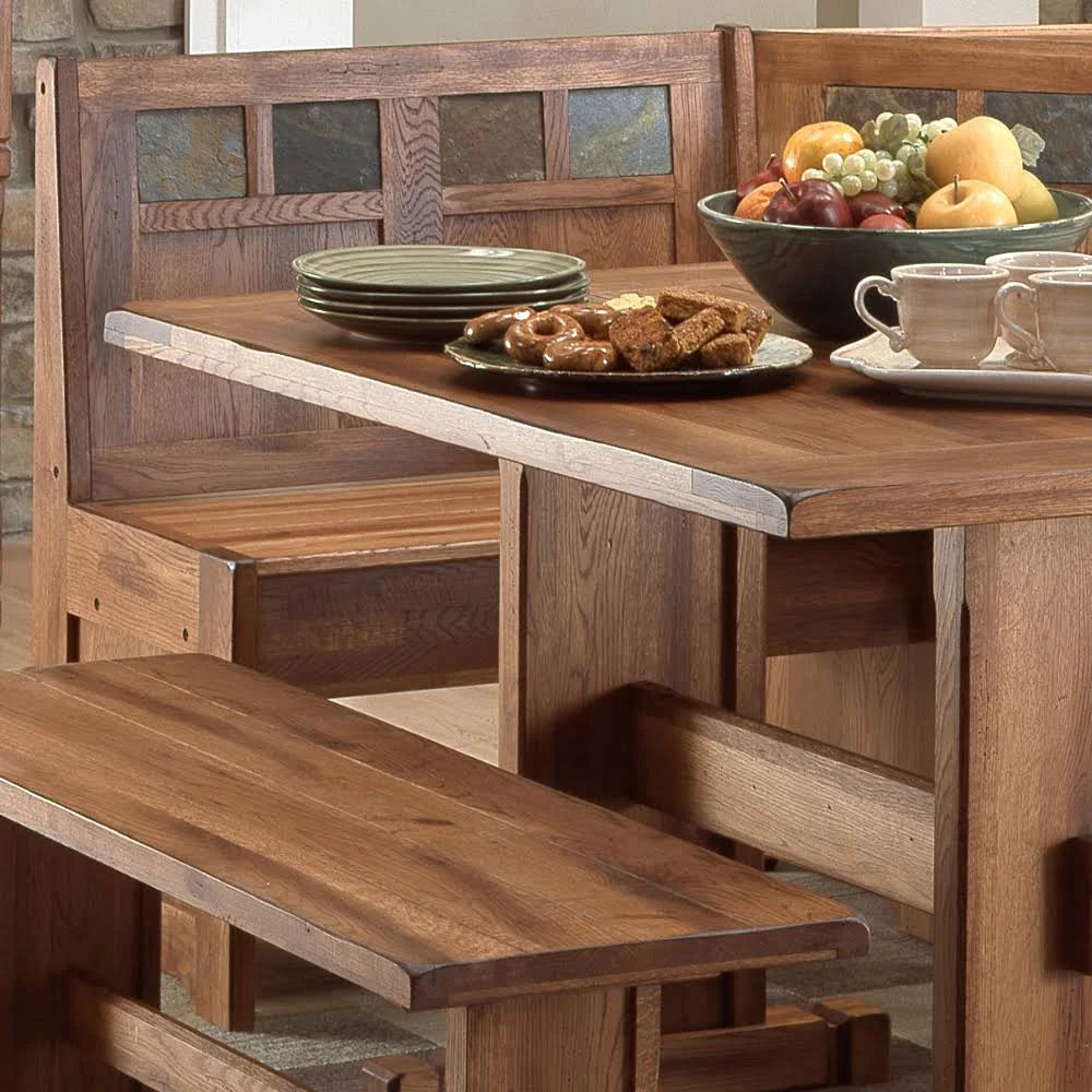 Rustic Oak Breakfast Nook Set P605