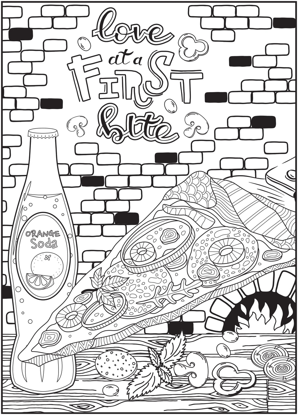 Sweet & Savory Adult Coloring Book, 64 Pages X90913