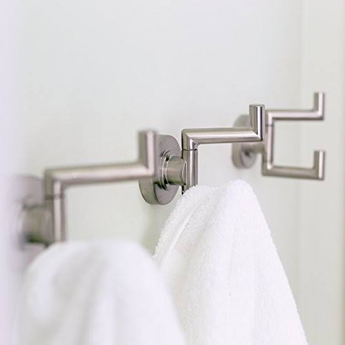 Brushed Nickel Double Robe Hook E995170