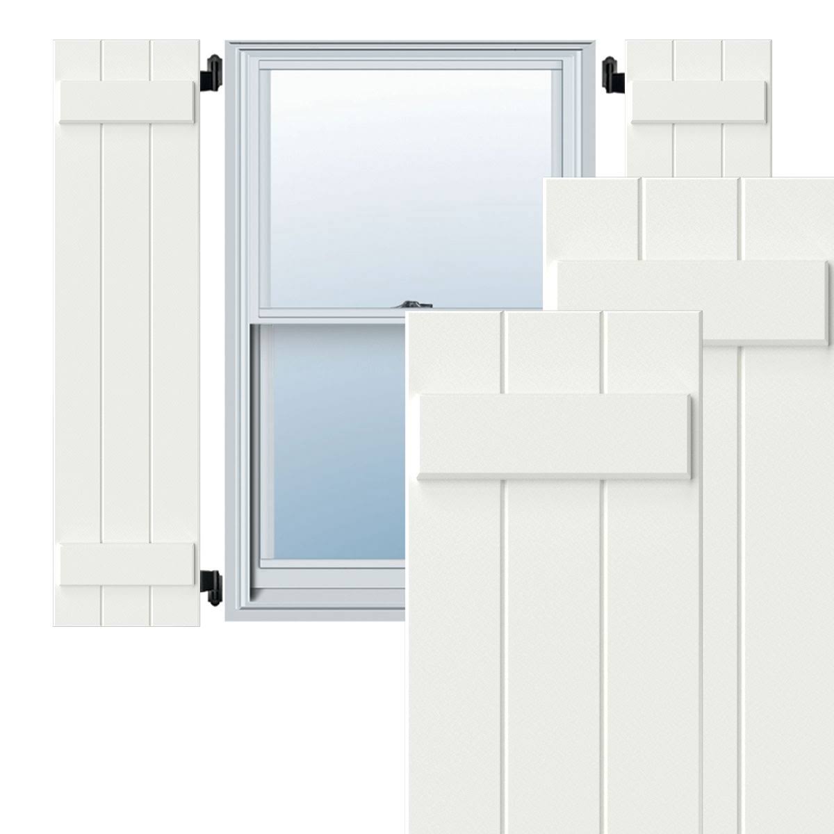 Composite Board-n-Batten Shutters, Per Pair E6068