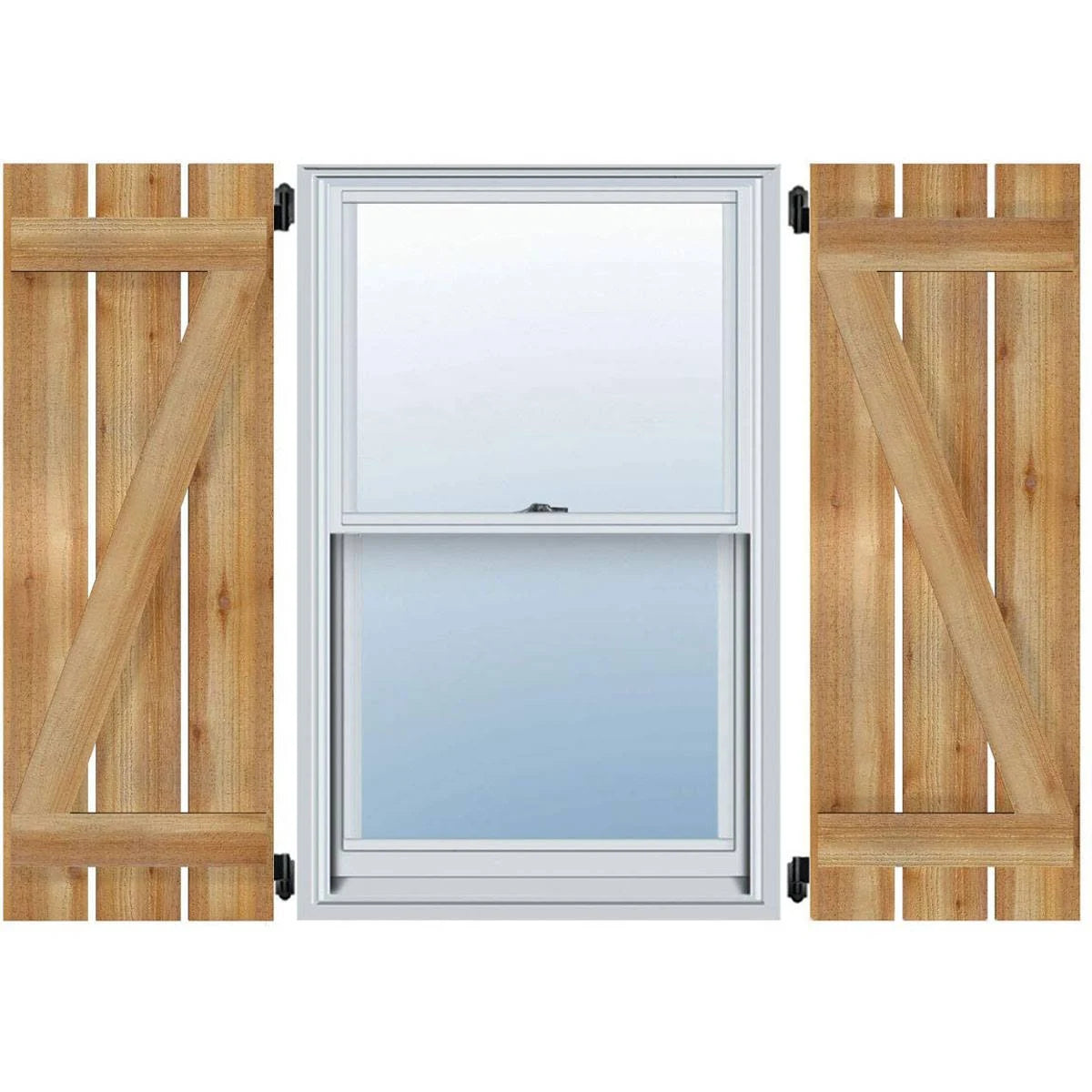 Board-n-Batten Shutters with Z-Bar, Rough Sawn Western Red Cedar E881