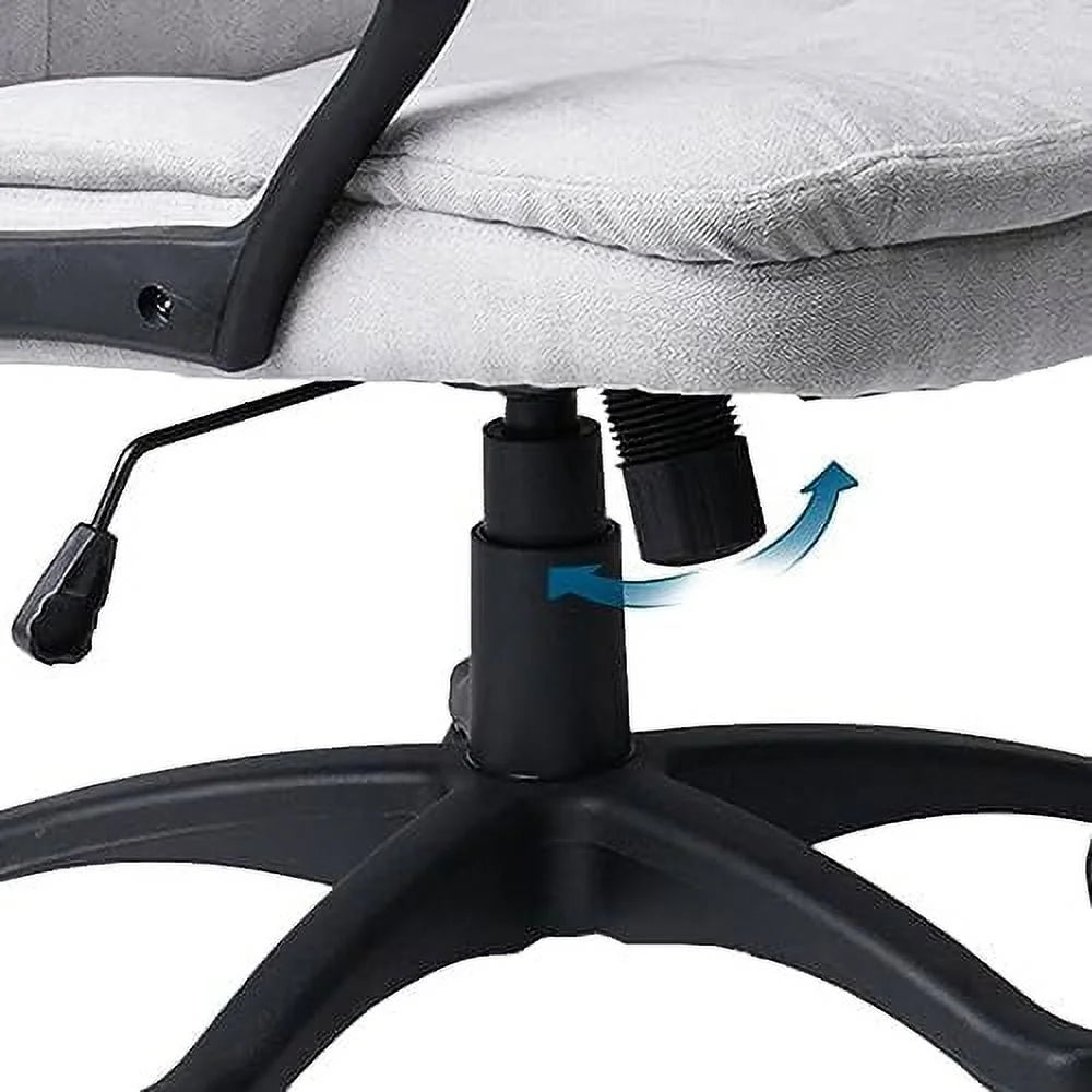 Ergonomic Upholstered Swivel Office Chair with Headrest and Armrest M9132