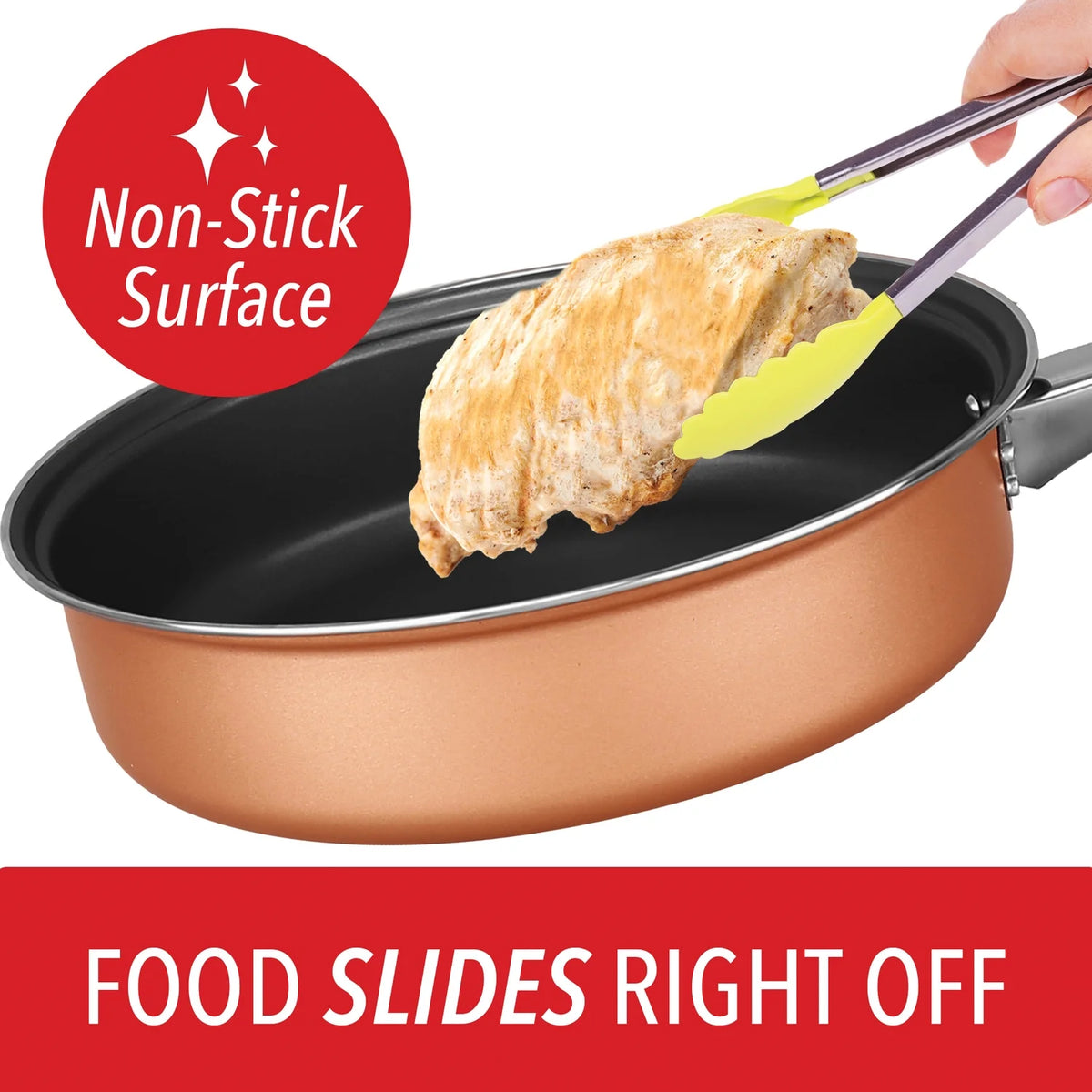 9-Piece Nonstick Copper-Clad Cookware Set with Glass Lids J2906