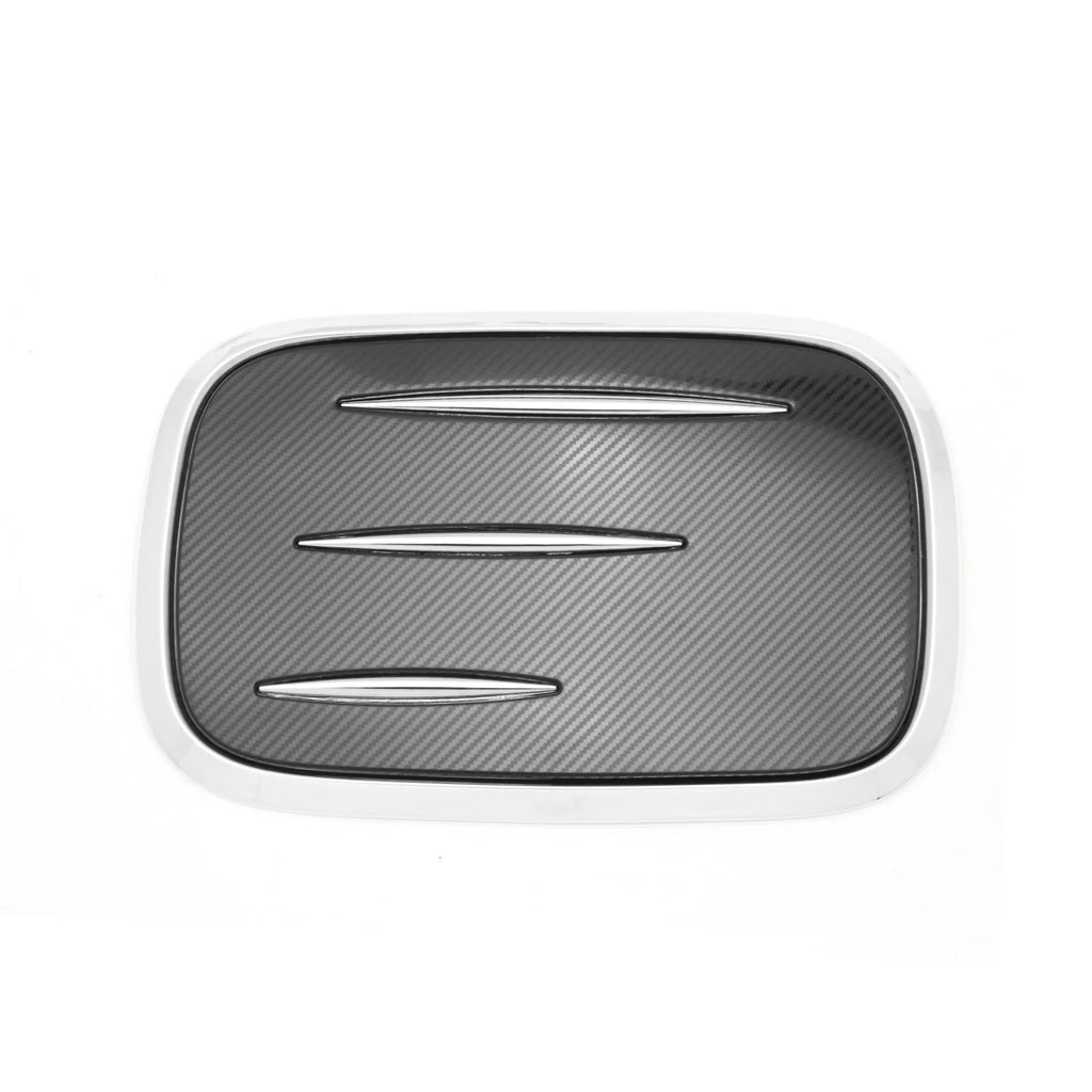 Carbon Fiber Style Fuel Tank Cover Trim Gas Cap Overlay F14658