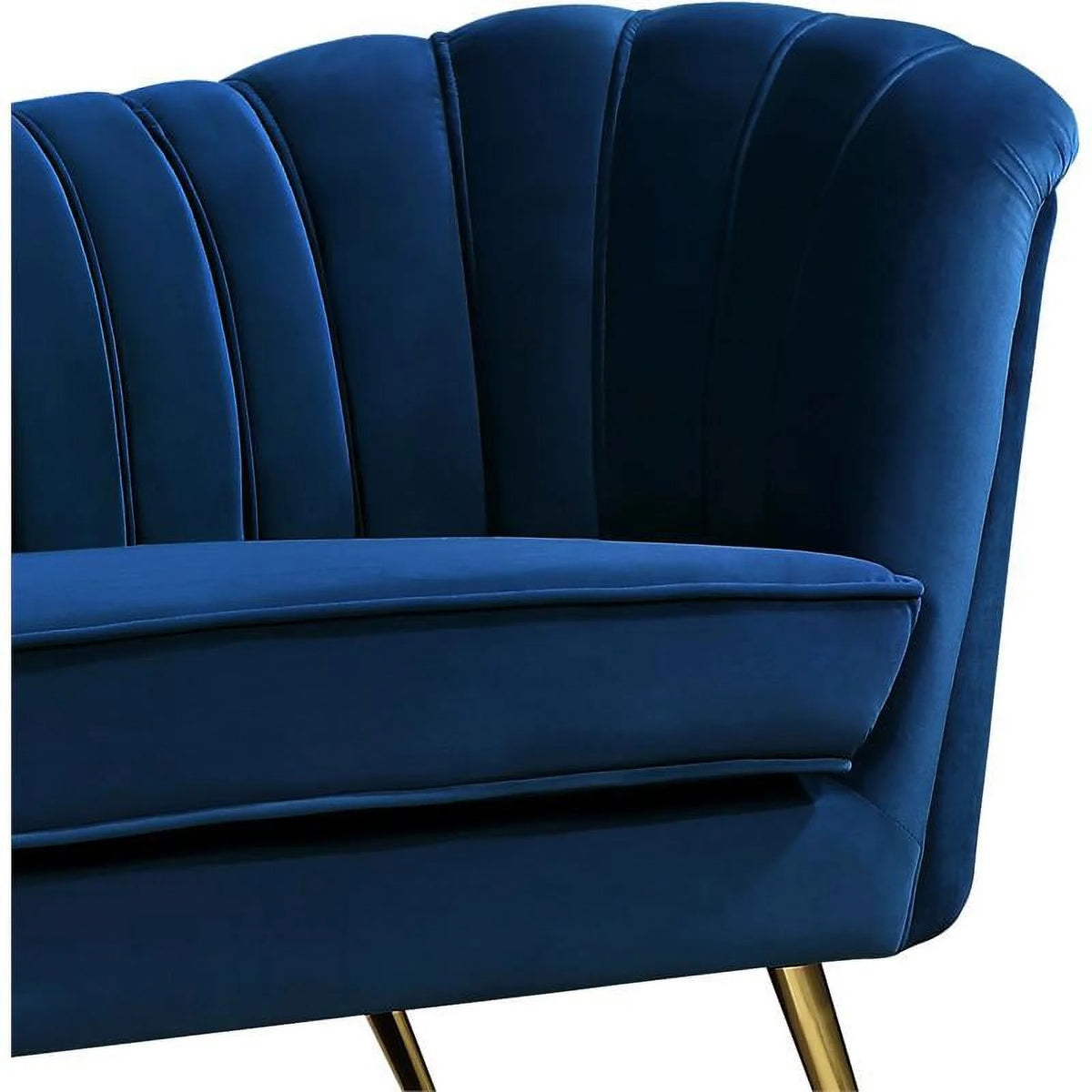 2 Piece Velvet Living Room Furniture Set with Loveseat and Accent Chair E432555