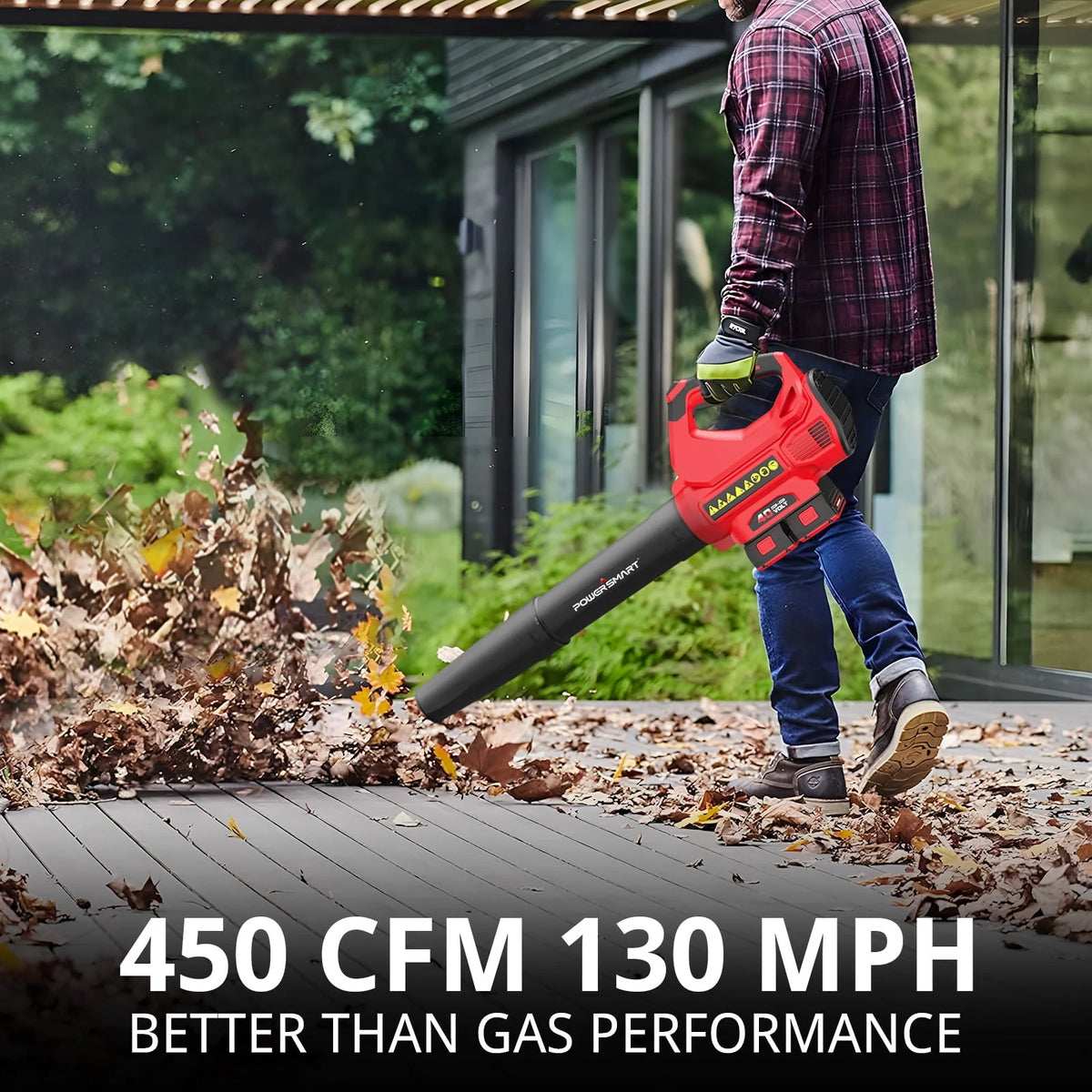 40V 450CFM 130MPH Cordless Leaf Blower B552