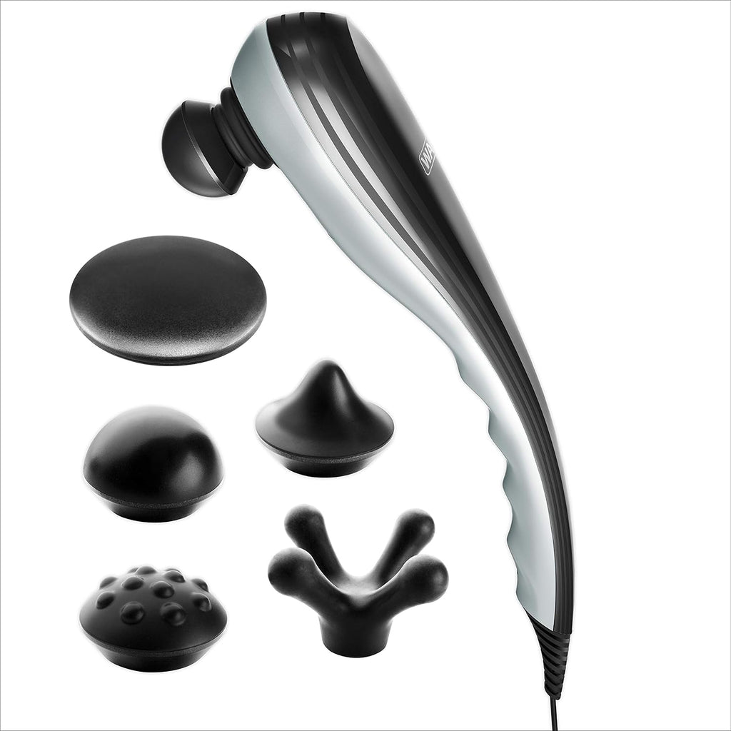 Percussion Handheld Massager with 5 Attachment Heads and Storage Case H208946