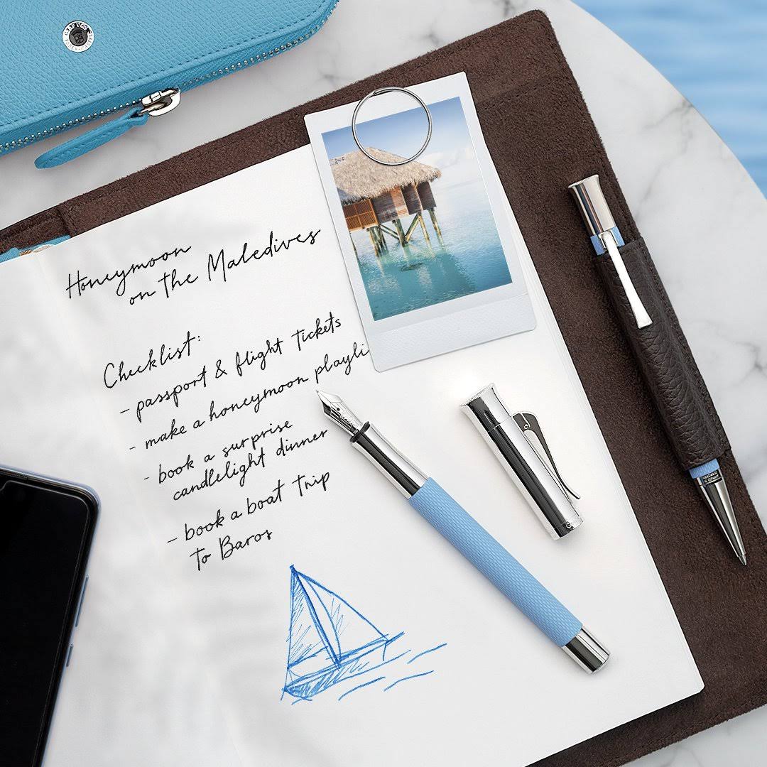 Fountain Pen Guilloche Gulf Blue - Fine X3485