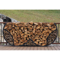 8' Double Round Firewood Log Rack with Kindling Kit H31197
