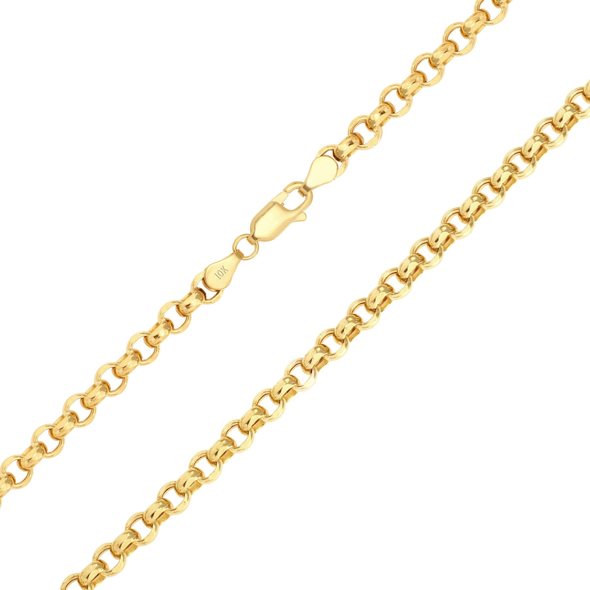 10k Yellow Gold 5mm Rolo Chain Necklace 18" - 24" F774191