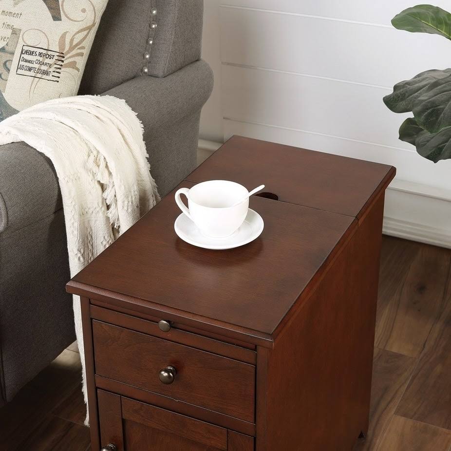 1-drawer 1-door Side Table with USB Charger Y374