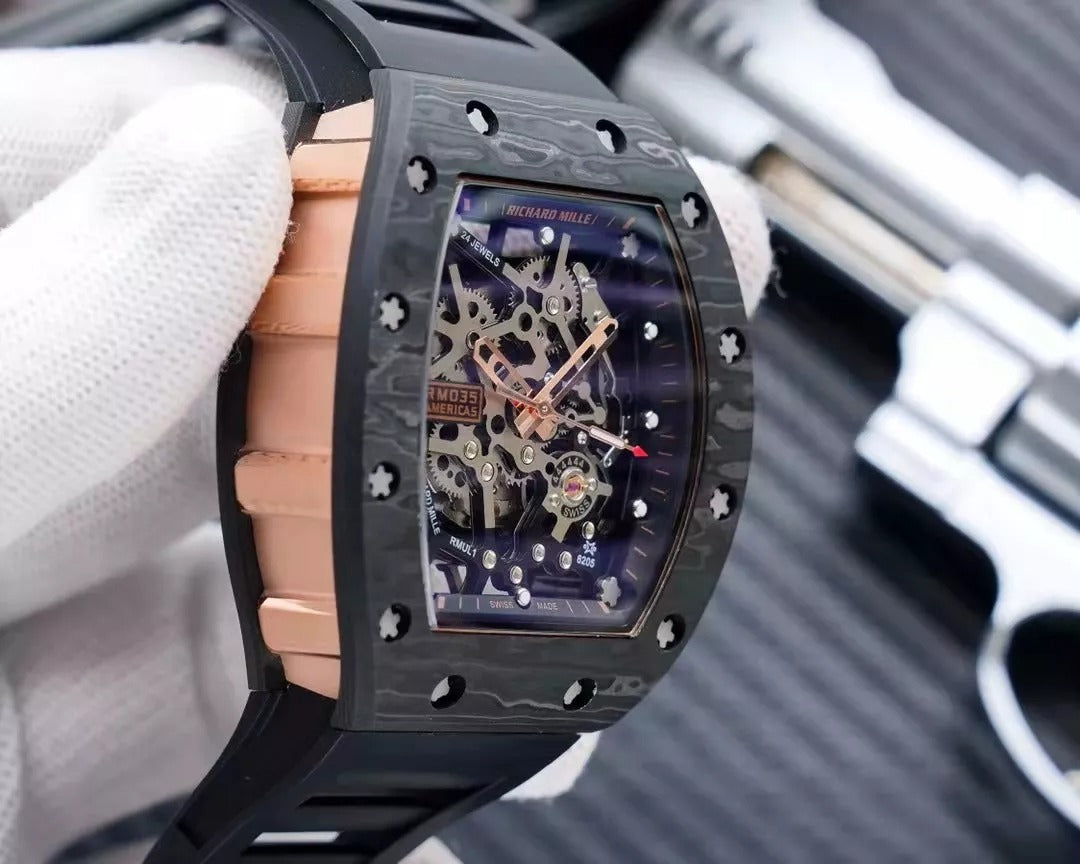 Black Rubber Strap Watch V836259