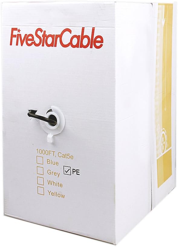 Black Outdoor UV Rated UTP Cat5e Ethernet Cable, 1000 Ft V39213