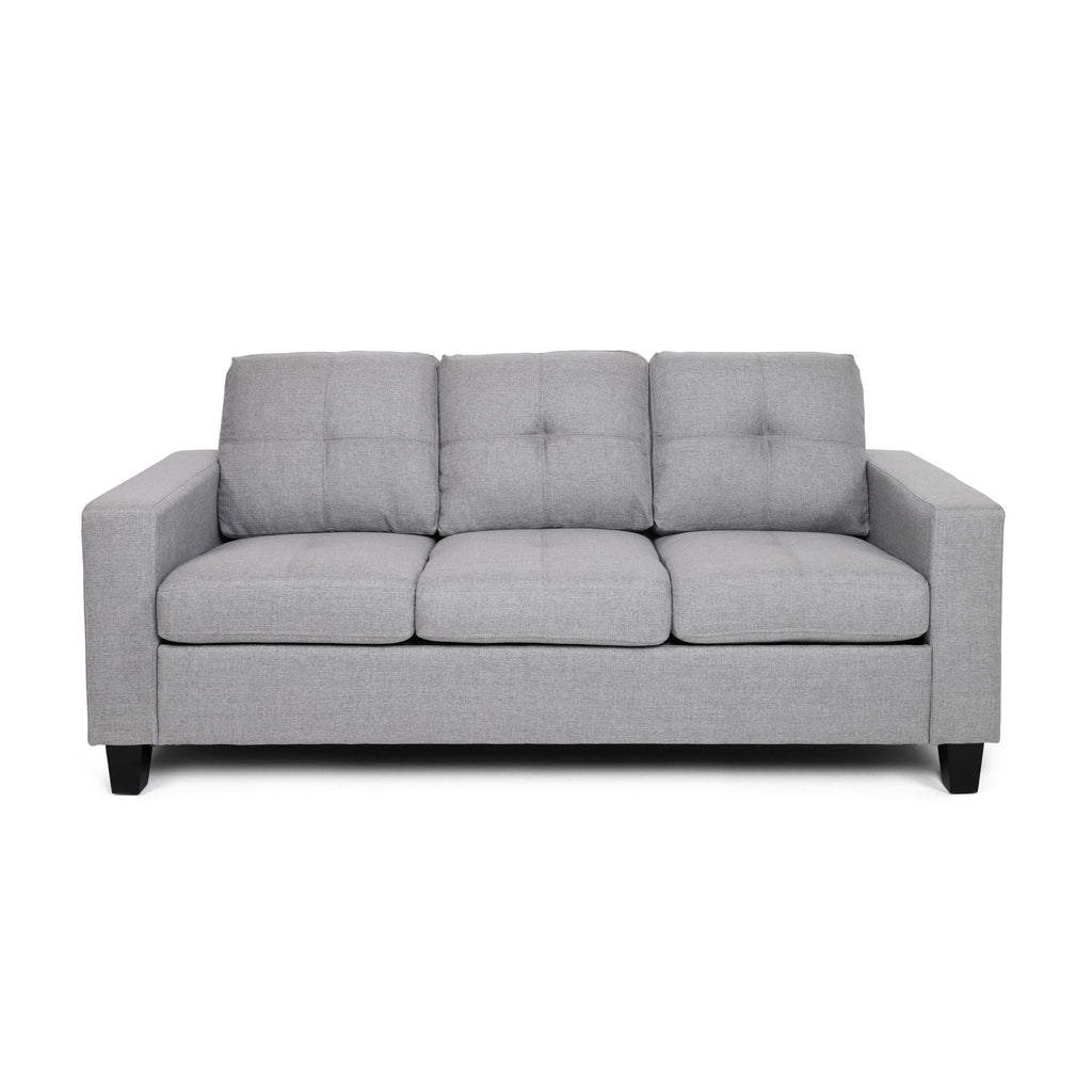 Gray Fabric Tufted 3 Seater Sofa F83920