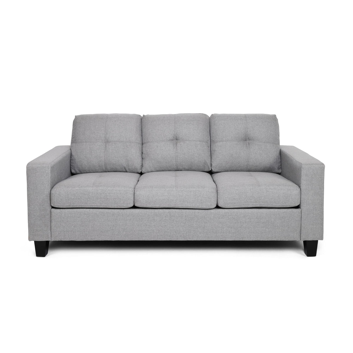 Gray Fabric Tufted 3 Seater Sofa F83920