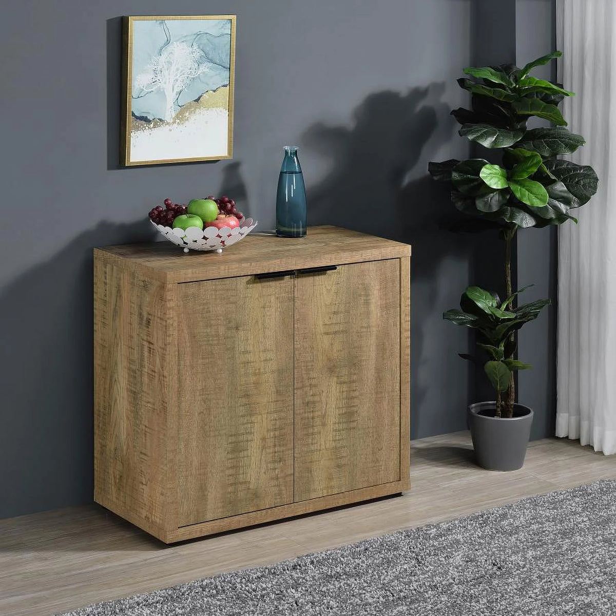 2-door Engineered Wood Accent Cabinet with Adjustable Shelves E98150