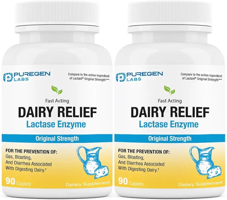 Fast Acting Lactase Enzyme 3000 FCC 180 Caplets V120150