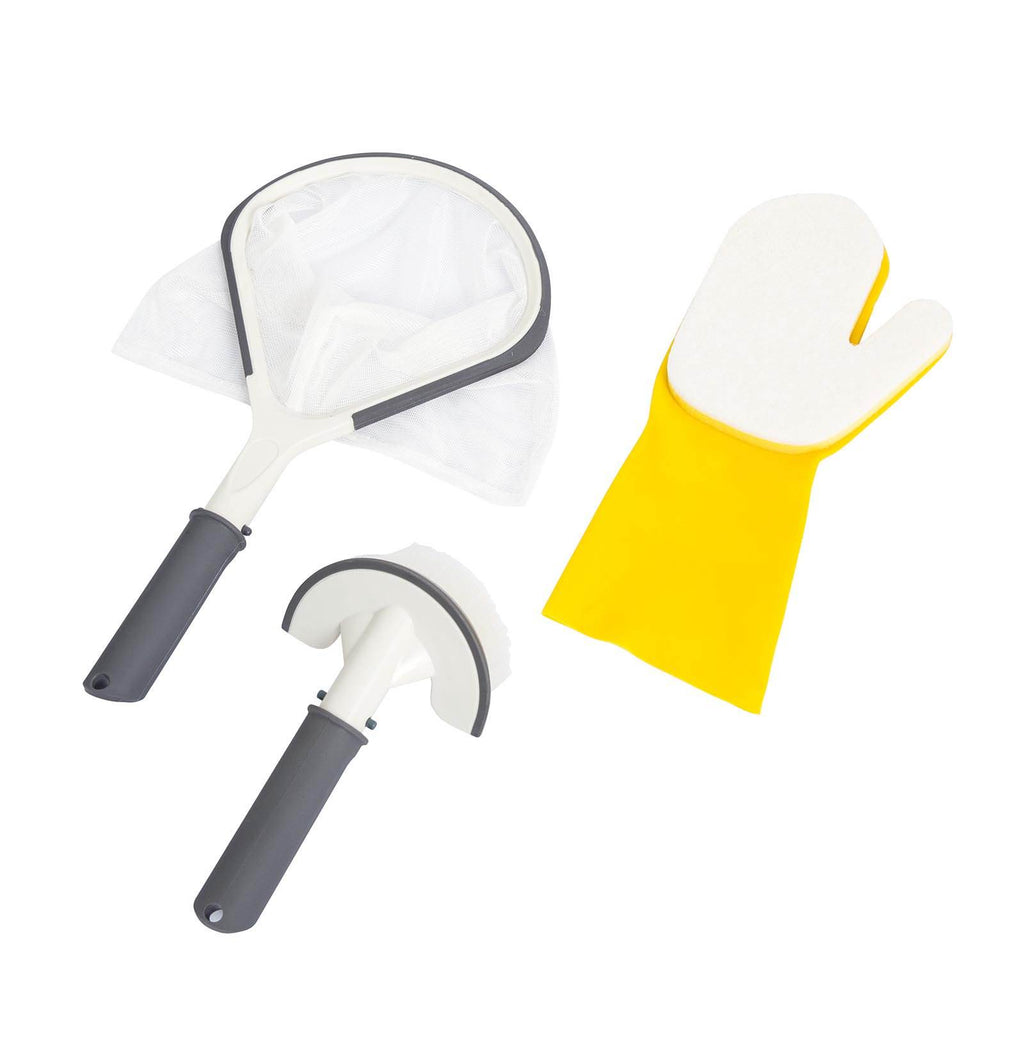 4 Person Inflatable Hot Tub with 3 Piece Cleaning Tool Set K303074