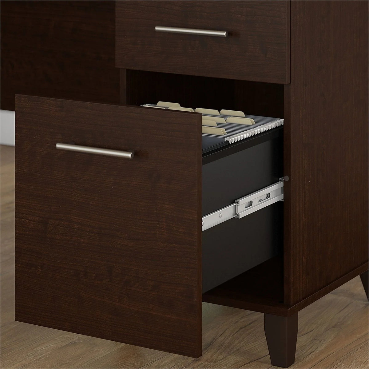 60" L Shaped Wood Desk H2535