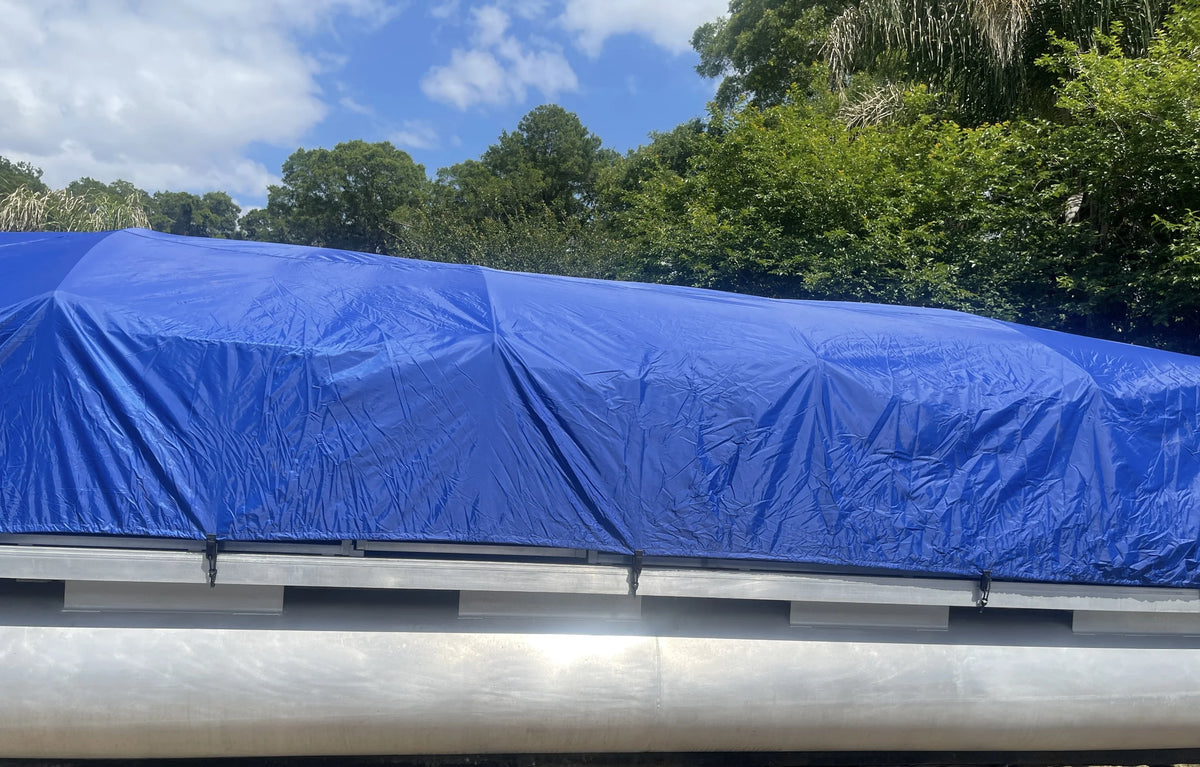 12'-18' Pontoon Boat Canvas Solution with 6 Rise Combo Pack with 12 Gator Bite Canvas Strap Solutions L426408