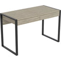 47"L 2-Drawers Black Metal Computer Desk N65276