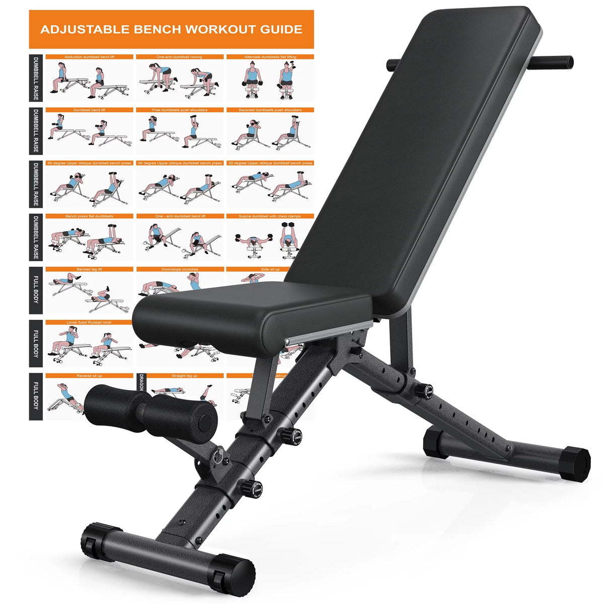 Adjustable Weight Bench 800LB Incline Decline X1825