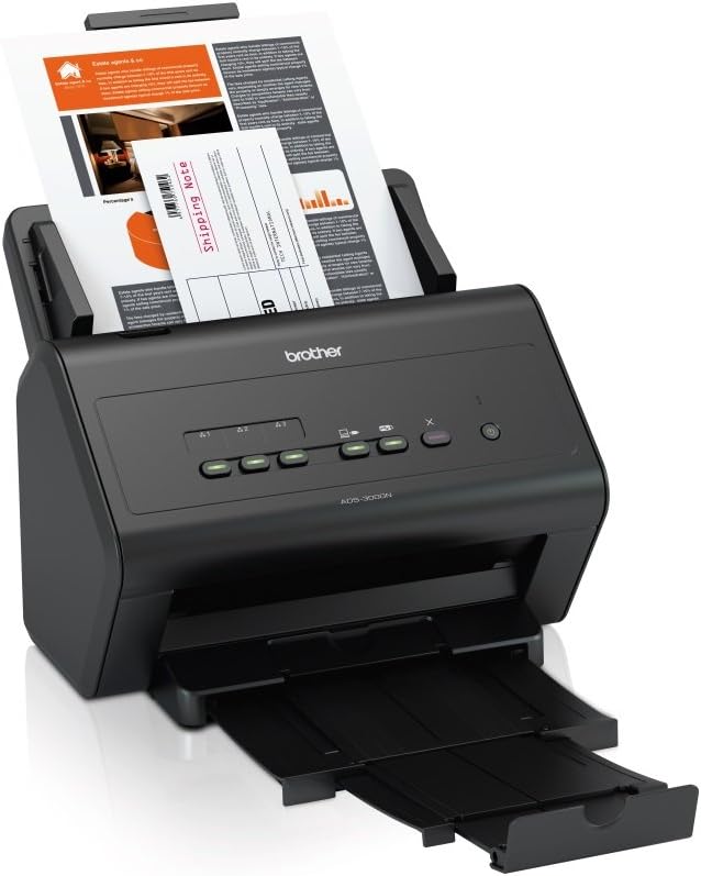 Black Network Document Scanner R6155
