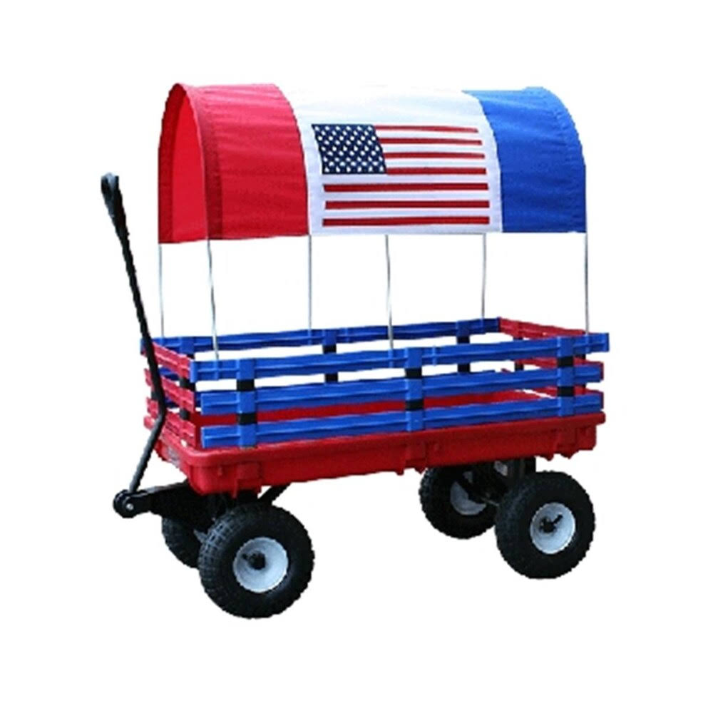 Red Plastic Deck Wagon D58198
