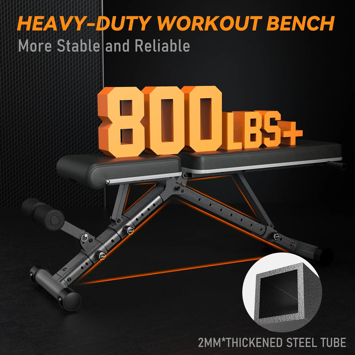 Adjustable Weight Bench 800LB Incline Decline X1825