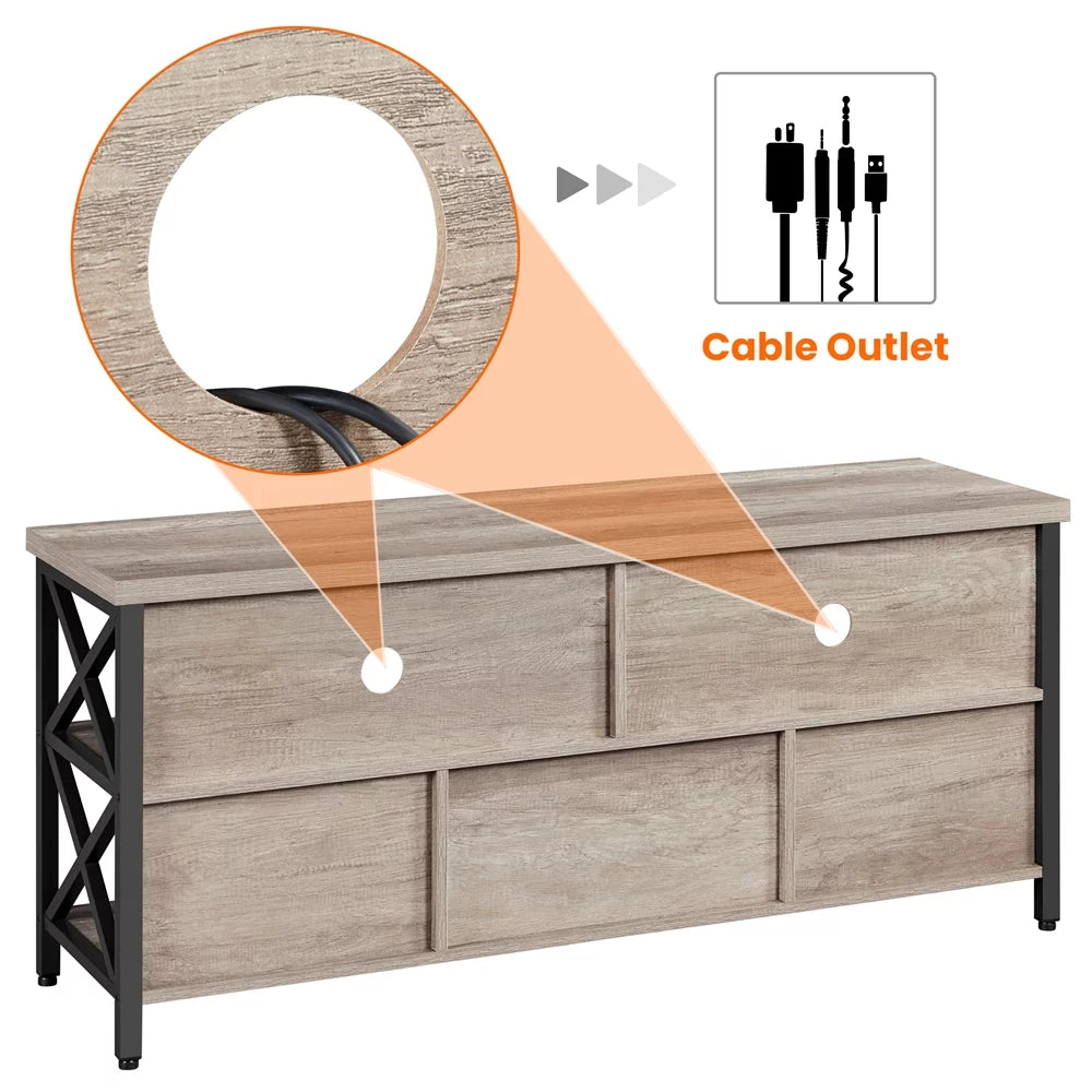 Gray TV Stand with Storage Q54866