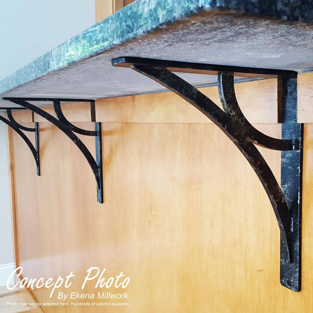 Wrought Iron Bracket Antiqued Bronze Triple Center brace Y612