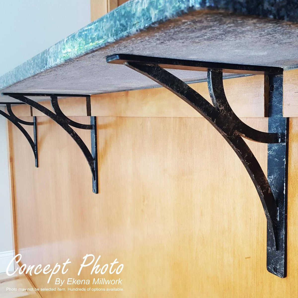 Wrought Iron Bracket Antiqued Bronze Triple Center brace Y612