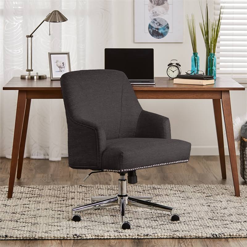 Graphite Twill Fabric Office Chair H465193