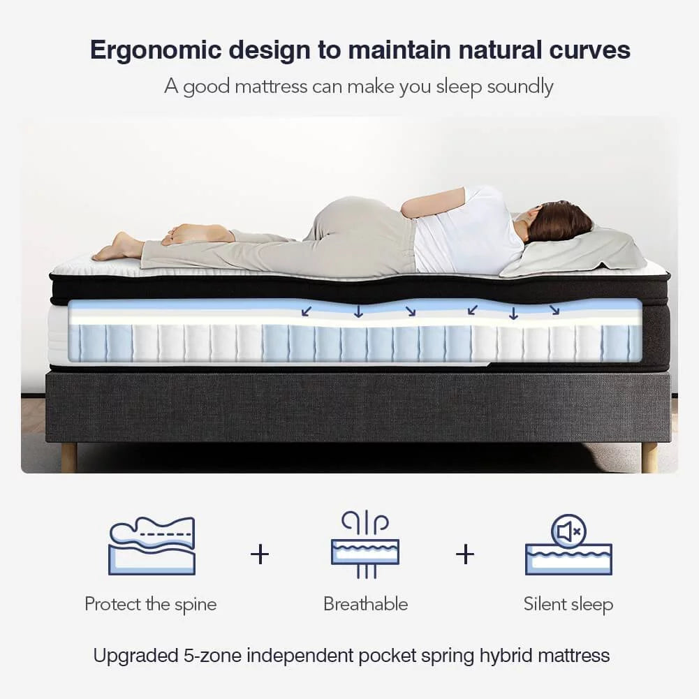 Queen Size 12-Inch Hybrid Memory Foam Innerspring Mattress L61987