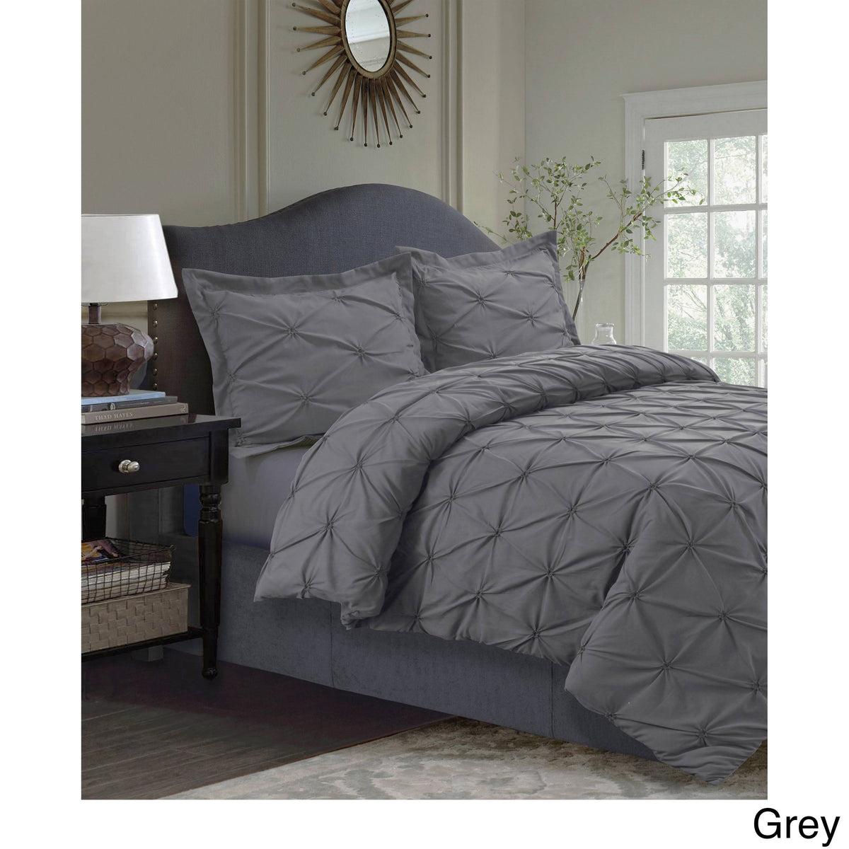King White Microfiber Oversized Duvet Cover Set K253347