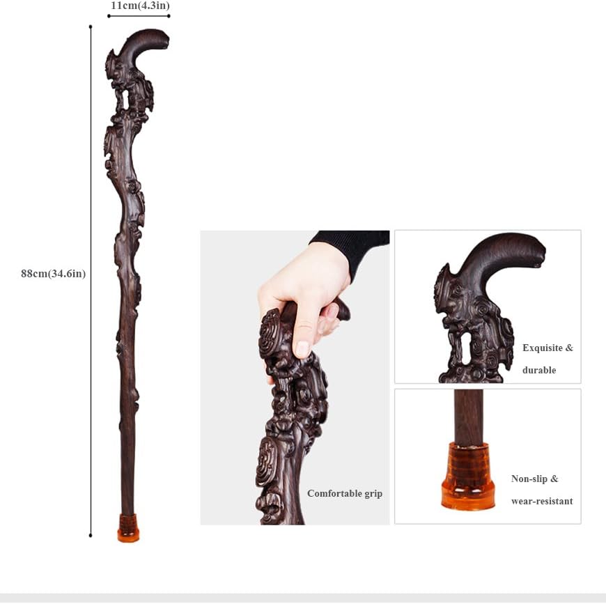 Wood Cane with Curved Handle H592