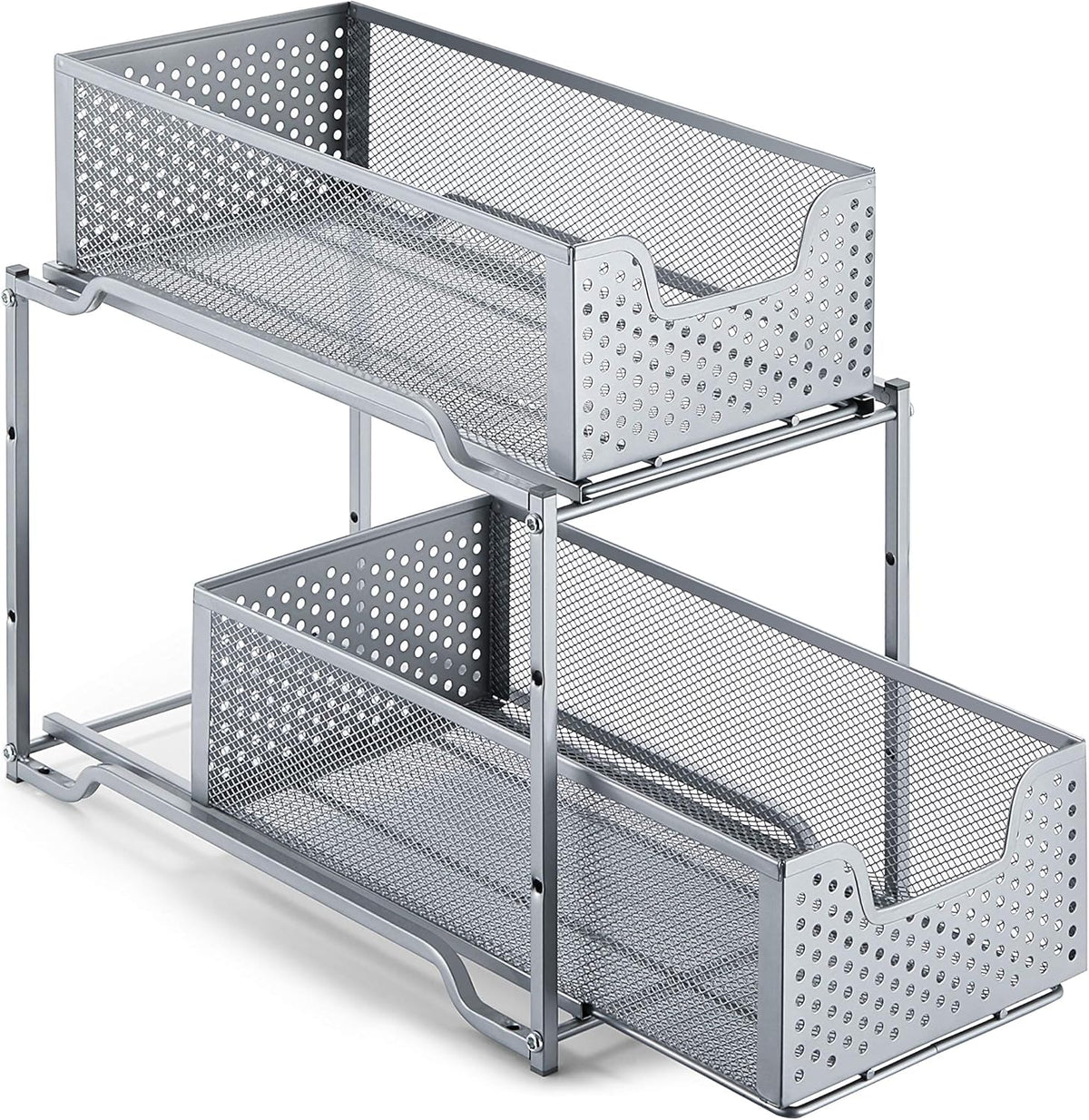 Bronze Stackable 2-Tier Under Sink Cabinet Organizer with Sliding Storage Drawer M714018