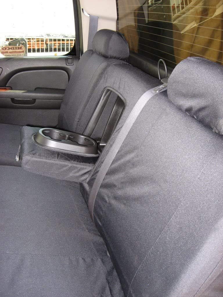 Black Waterproof Rear Seat Covers for Double Cab F43980