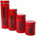 Glass and Stainless Steel Canister Set U879238