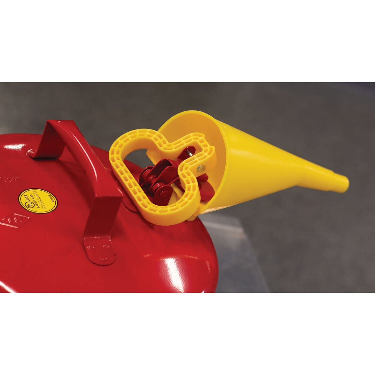 Red Galvanized Steel Type I Gasoline Safety Can with Funnel, 5 gallon Capacity, Pack of 2 W39806