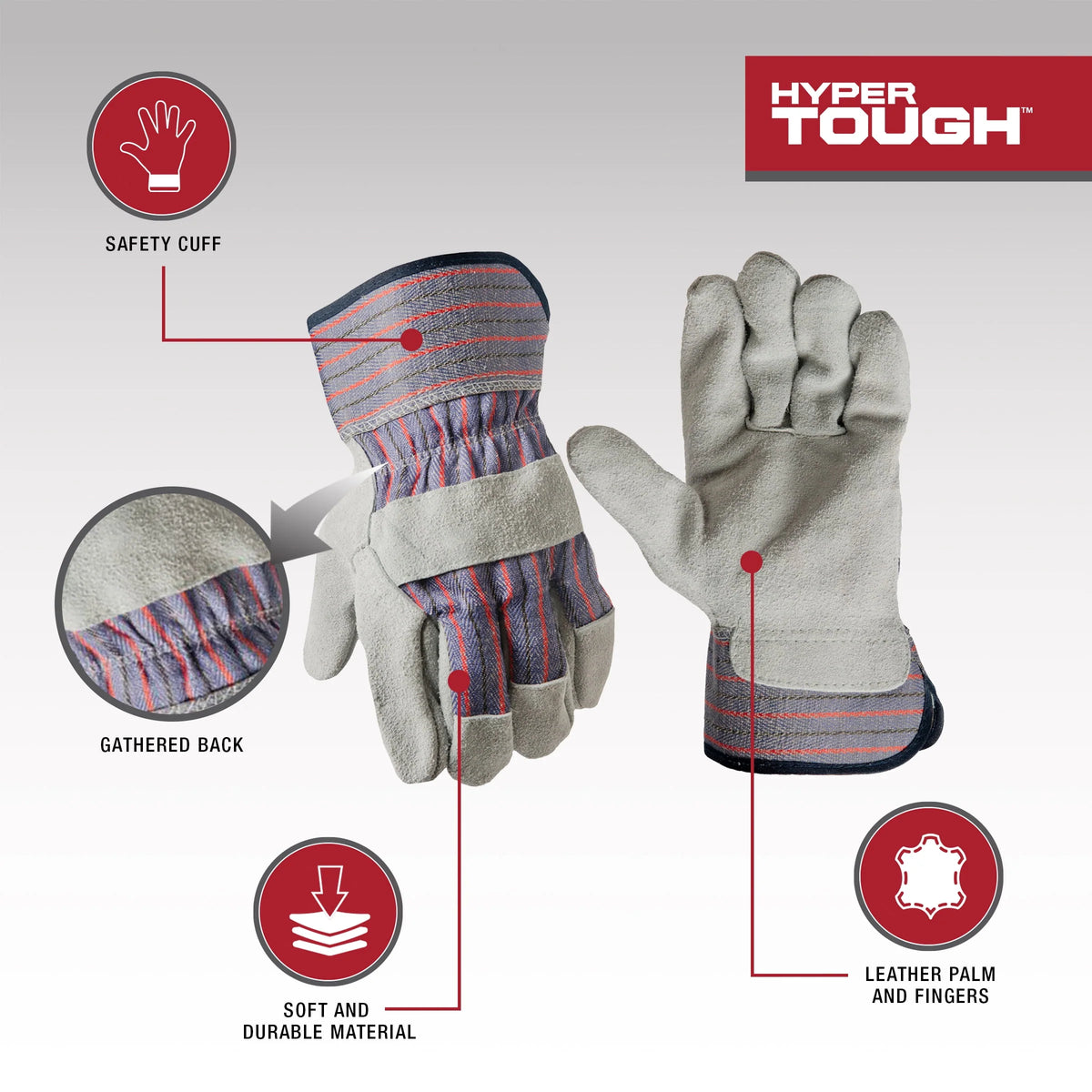 Leather Palm Large Work Glove B78555
