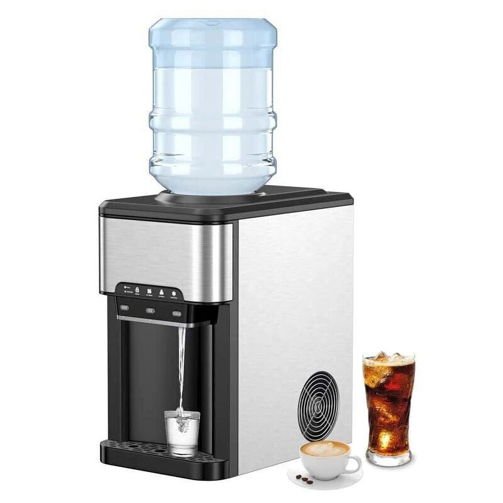 3 in 1 Countertop Water Cooler Dispenser Ice Maker with Ice Block 44 lb Ice Storage T5417