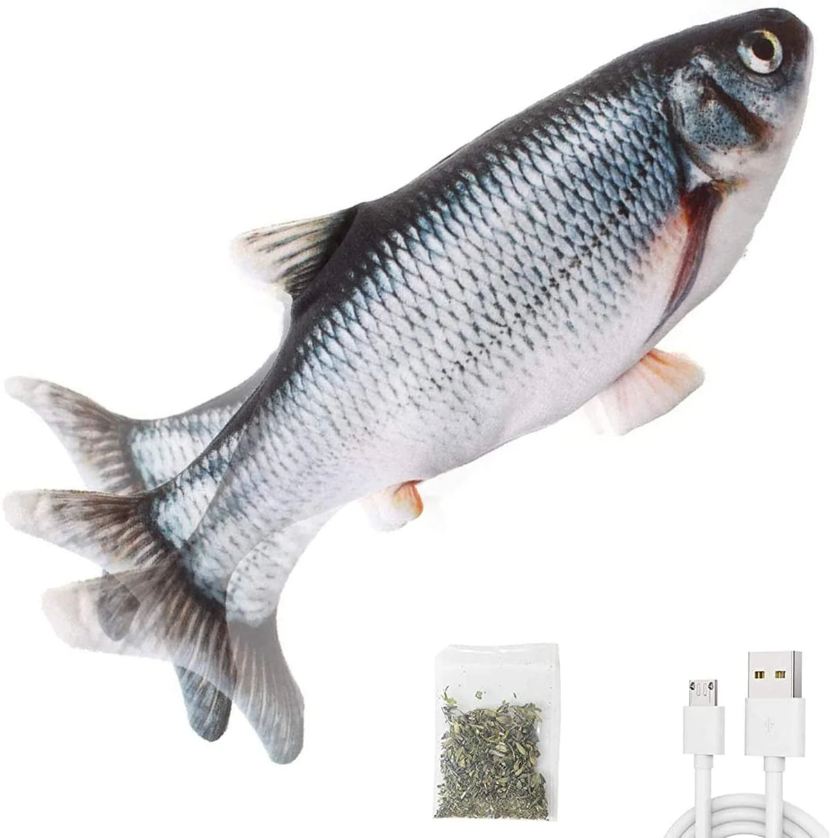 Moving Cat Kicker Fish Toy W86180