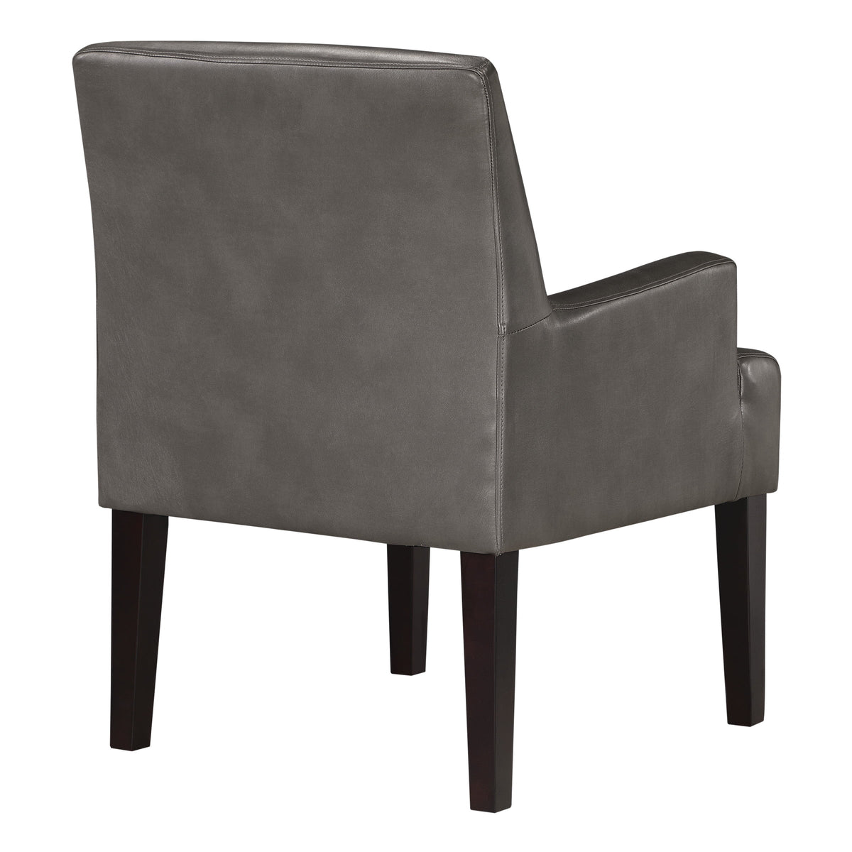 Pewter Faux Leather Guest Chair I1743